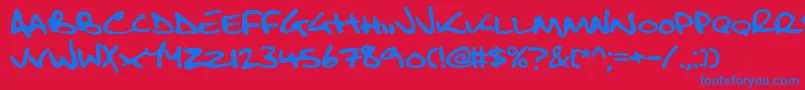 FatboySlimBltc2Brk Font – Blue Fonts on Red Background