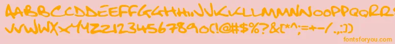 FatboySlimBltc2Brk Font – Orange Fonts on Pink Background