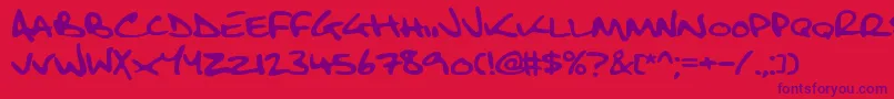 FatboySlimBltc2Brk Font – Purple Fonts on Red Background