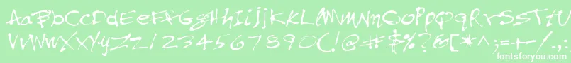 PfinkpenMedium Font – White Fonts on Green Background