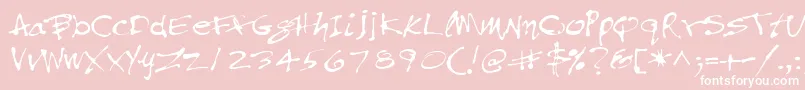 PfinkpenMedium Font – White Fonts on Pink Background