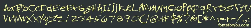 PfinkpenMedium Font – Yellow Fonts on Black Background