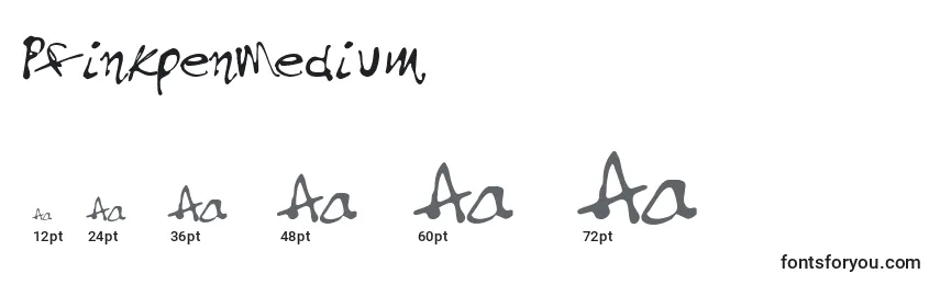 Размеры шрифта PfinkpenMedium