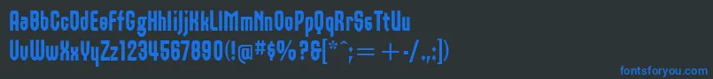 フォントOrbonItcBlack – 黒い背景に青い文字