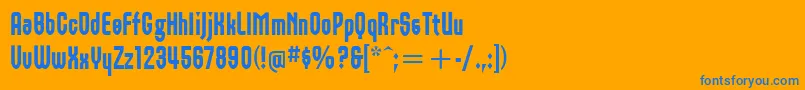 フォントOrbonItcBlack – オレンジの背景に青い文字
