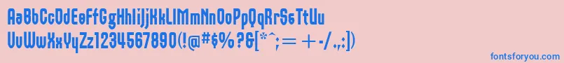 OrbonItcBlack Font – Blue Fonts on Pink Background