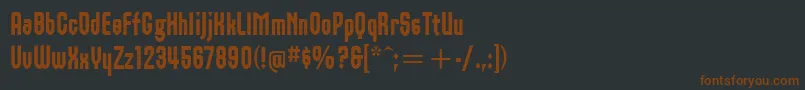 OrbonItcBlack-fontti – ruskeat fontit mustalla taustalla