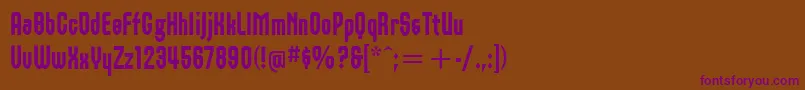 OrbonItcBlack Font – Purple Fonts on Brown Background