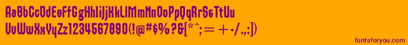 OrbonItcBlack Font – Purple Fonts on Orange Background