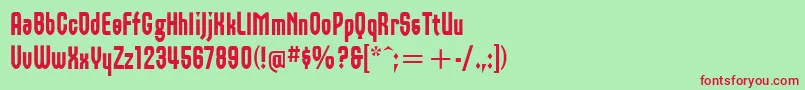 OrbonItcBlack Font – Red Fonts on Green Background
