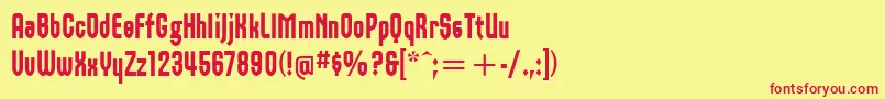 OrbonItcBlack Font – Red Fonts on Yellow Background