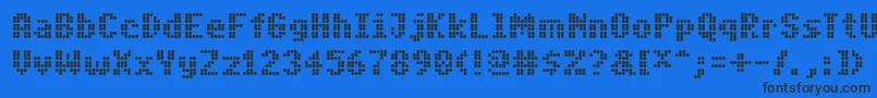 PfdigidotFive Font – Black Fonts on Blue Background