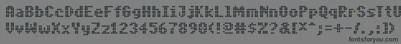 PfdigidotFive Font – Black Fonts on Gray Background