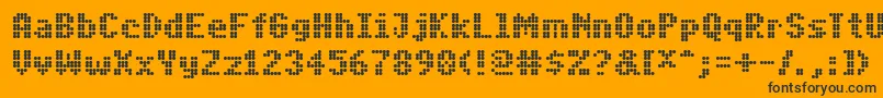 PfdigidotFive Font – Black Fonts on Orange Background