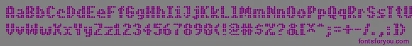 PfdigidotFive Font – Purple Fonts on Gray Background