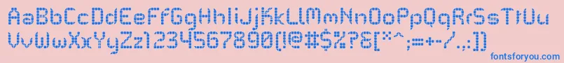 PfMechanicaBProGridtwo Font – Blue Fonts on Pink Background