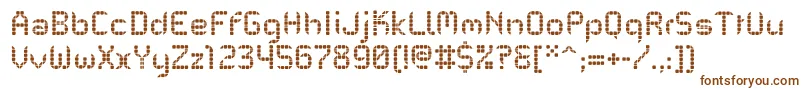 PfMechanicaBProGridtwo Font – Brown Fonts on White Background