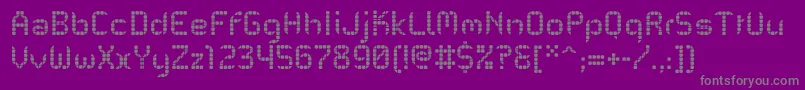 フォントPfMechanicaBProGridtwo – 紫の背景に灰色の文字