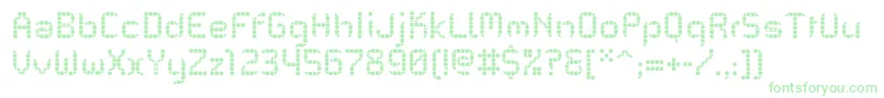 PfMechanicaBProGridtwo Font – Green Fonts on White Background