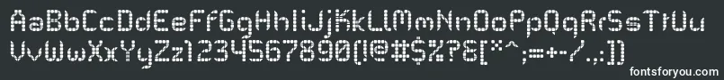 フォントPfMechanicaBProGridtwo – 黒い背景に白い文字