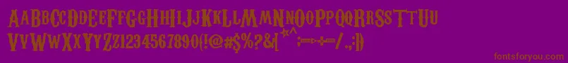 CarnivaleeFreakshow Font – Brown Fonts on Purple Background