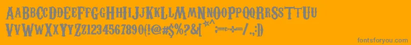 Подробнее о шрифте CarnivaleeFreakshow Шрифт CarnivaleeFreakshow – серые шрифты на оранжевом фоне