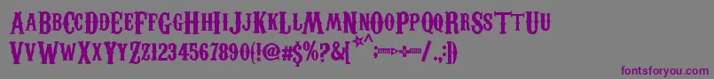 CarnivaleeFreakshow Font – Purple Fonts on Gray Background