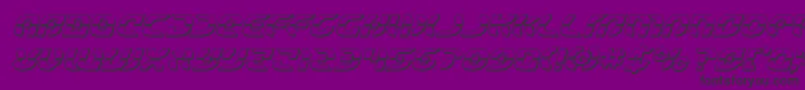 Starfighterbold3Dital-Schriftart – Schwarze Schriften auf violettem Hintergrund