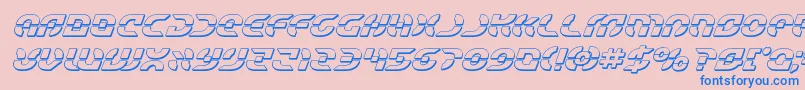 Starfighterbold3Dital Font – Blue Fonts on Pink Background