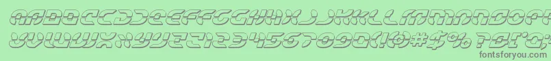 Starfighterbold3Dital Font – Gray Fonts on Green Background