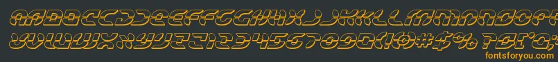 Starfighterbold3Dital Font – Orange Fonts on Black Background