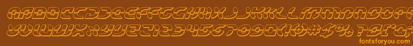 Starfighterbold3Dital Font – Orange Fonts on Brown Background