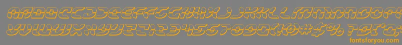 Starfighterbold3Dital Font – Orange Fonts on Gray Background