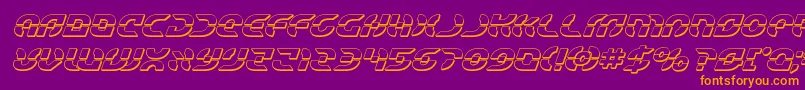 Starfighterbold3Dital Font – Orange Fonts on Purple Background