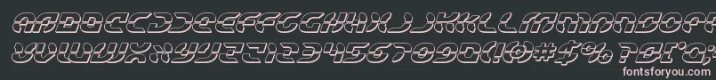 Starfighterbold3Dital Font – Pink Fonts on Black Background