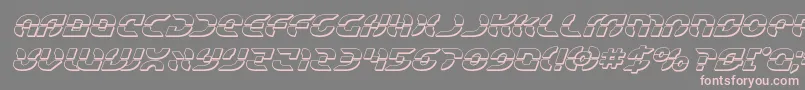 Starfighterbold3Dital Font – Pink Fonts on Gray Background