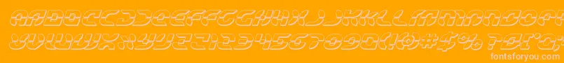 Starfighterbold3Dital Font – Pink Fonts on Orange Background