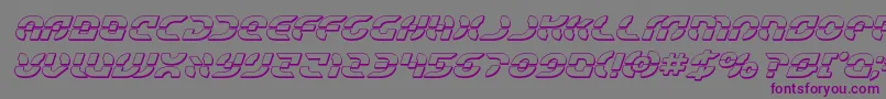 Starfighterbold3Dital Font – Purple Fonts on Gray Background