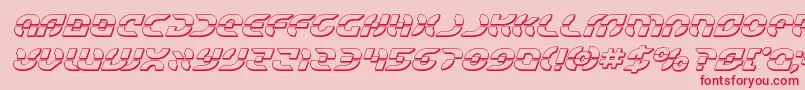 Starfighterbold3Dital Font – Red Fonts on Pink Background