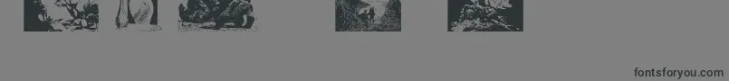 FrazettabatsTest1-Schriftart – Schwarze Schriften auf grauem Hintergrund