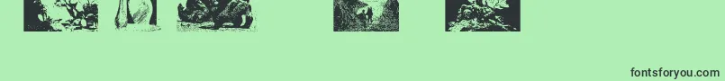 FrazettabatsTest1 Font – Black Fonts on Green Background
