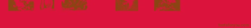 Police FrazettabatsTest1 – polices brunes sur fond rouge