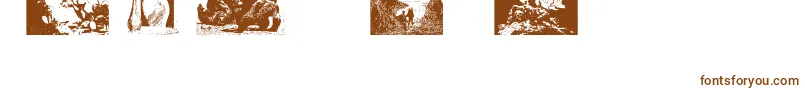 Czcionka FrazettabatsTest1 – brązowe czcionki na białym tle