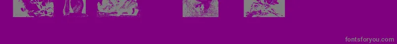 FrazettabatsTest1 Font – Gray Fonts on Purple Background