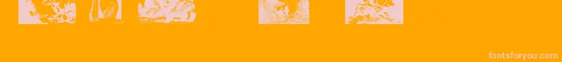 FrazettabatsTest1 Font – Pink Fonts on Orange Background