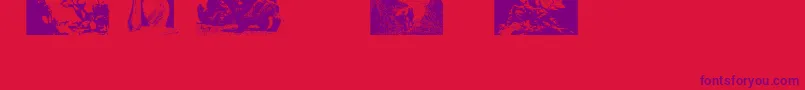 FrazettabatsTest1 Font – Purple Fonts on Red Background