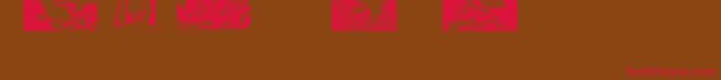 FrazettabatsTest1 Font – Red Fonts on Brown Background