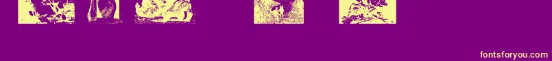 Saiba mais sobre a fonte FrazettabatsTest1 Fonte FrazettabatsTest1 – fontes amarelas em um fundo roxo