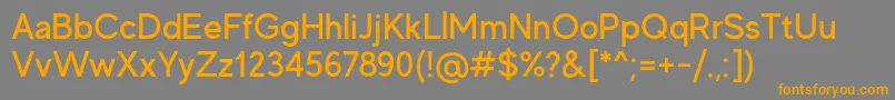 MadeEvolveSansMediumPersonalUse-Schriftart – Orangefarbene Schriften auf grauem Hintergrund