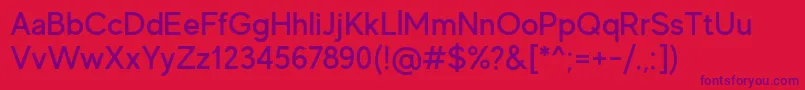 MadeEvolveSansMediumPersonalUse Font – Purple Fonts on Red Background